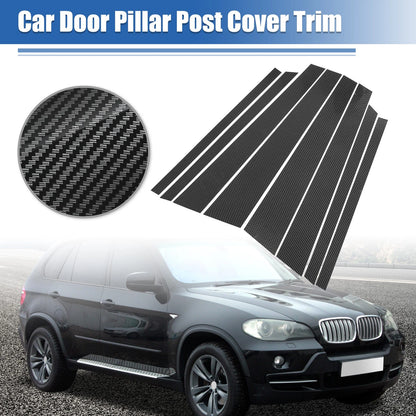 Gloss Carbon Pattern Car Door Window Pillar Post Cover Trim for BMW X5 (2007-2014)