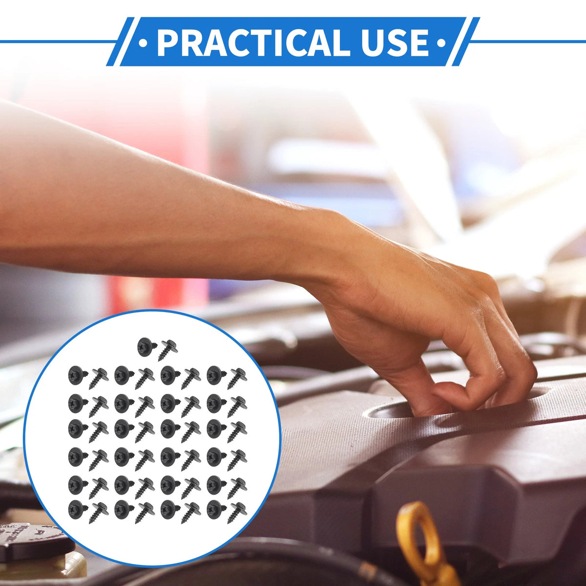 50 Pcs Fender Liner Splash Shield Bumper Cover Screws for Toyota Avalon
