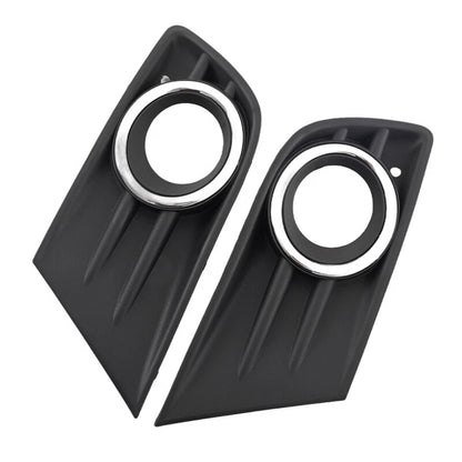Front Bumper Fog Light Covers w/Chrome Ring for Honda Pilot (2012-2015)