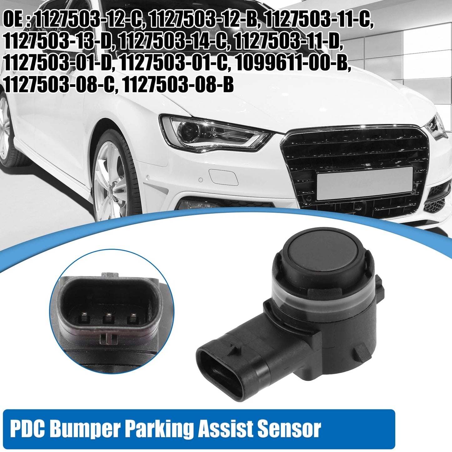Front Rear PDC Bumper Backup Parking Sensors for Tesla S X 3 Y (2016-2021)