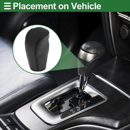 Car Gear Shift Knob Cover for Volvo S80 (2007-2012) Black Faux Leather