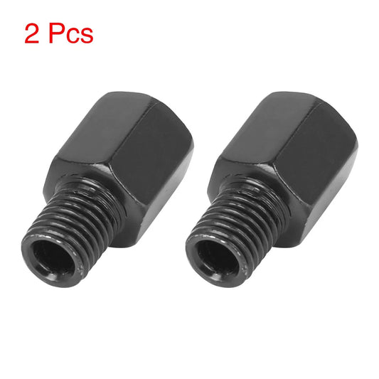 2 x 10mm RH to 10mm RH Black Rearview Mirrors Adapter Bolt Screw for Motorcycle