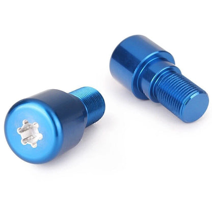 18mm Blue Handlebar Grips & End Cap Plugs for Motorcycle Dirt Bike