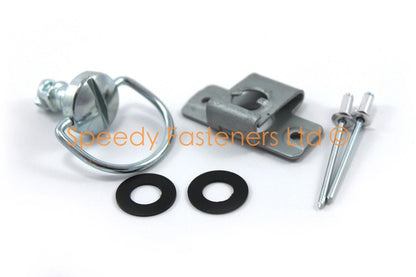 Dzus 9mm D-Ring Slotted Fairing Bolts Kit / Large / Fairing Bolts for Motorcycle