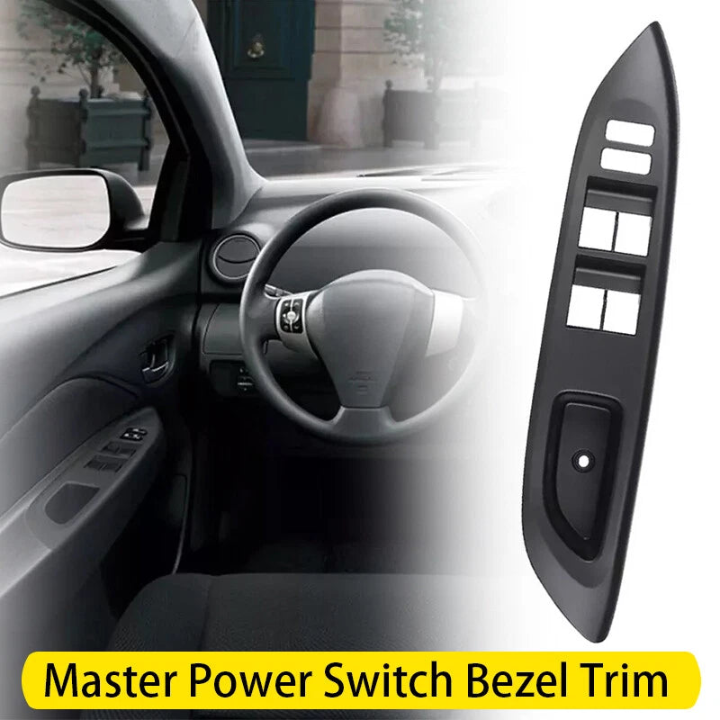 Master Power Window Switch Bezel Trim Black for Toyota Yaris 2007-2010