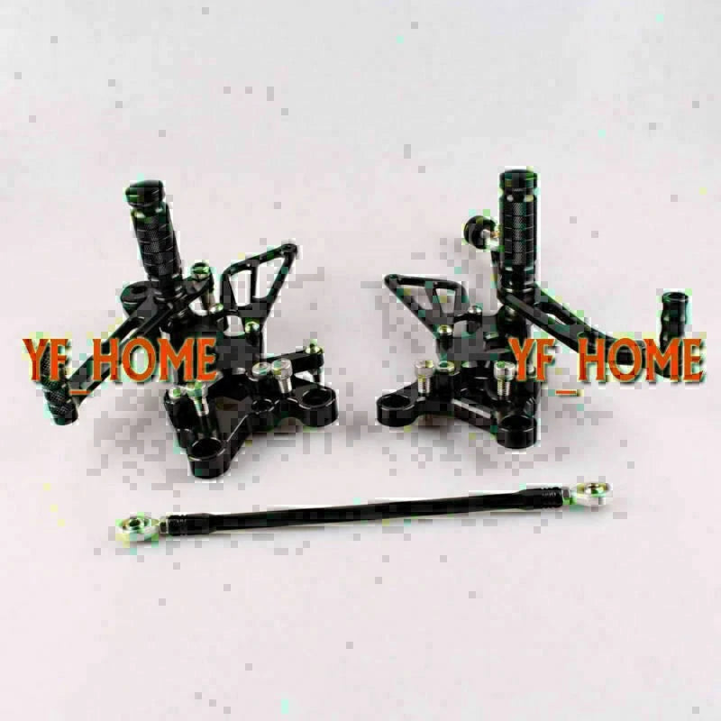 Adjustable Rearsets Foot Pegs for Yamaha YZF R6 2006-2010 (2 x Black)