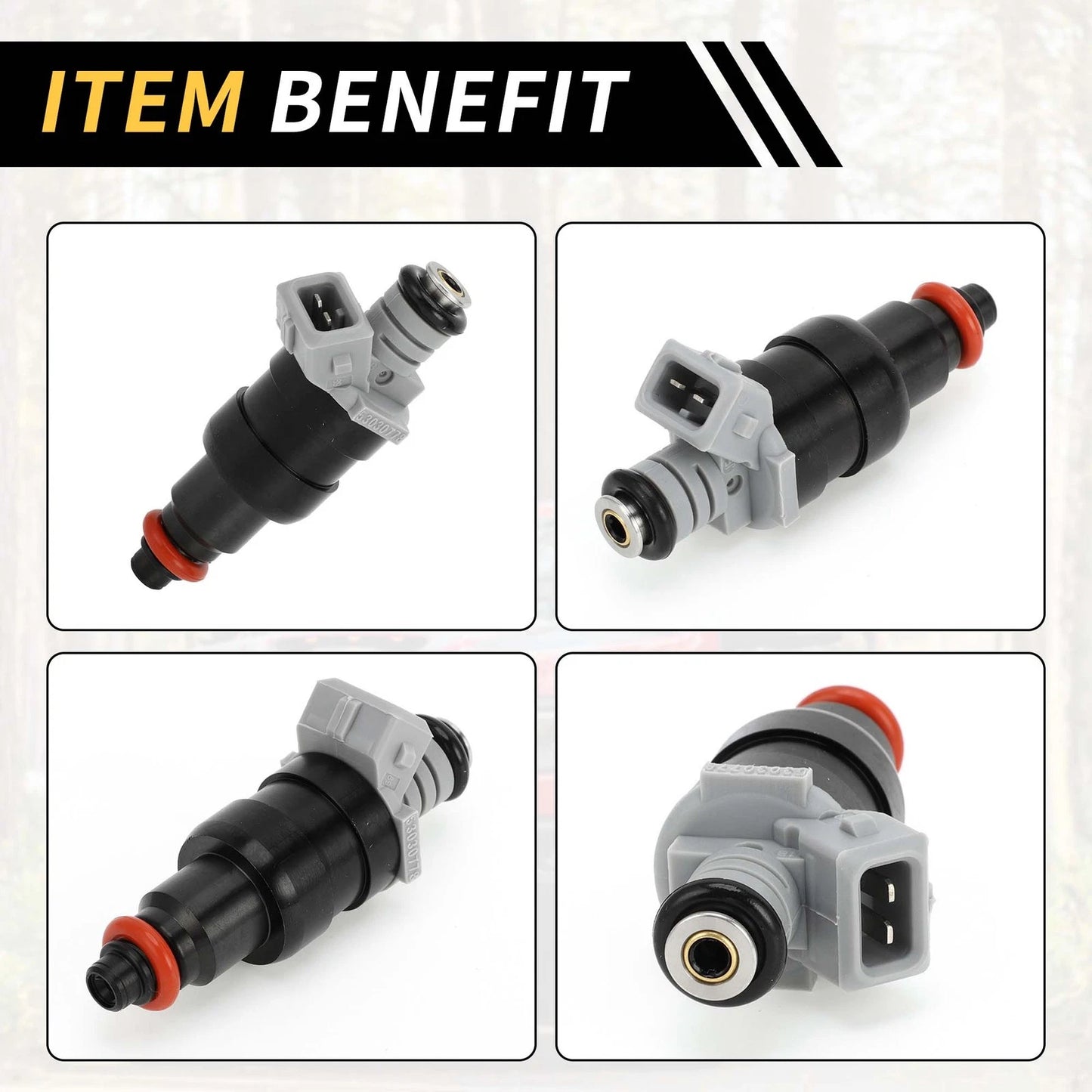 Fuel Injector for Dodge Ram 1500 1996-1999 1 x Hole Black 1 Pc