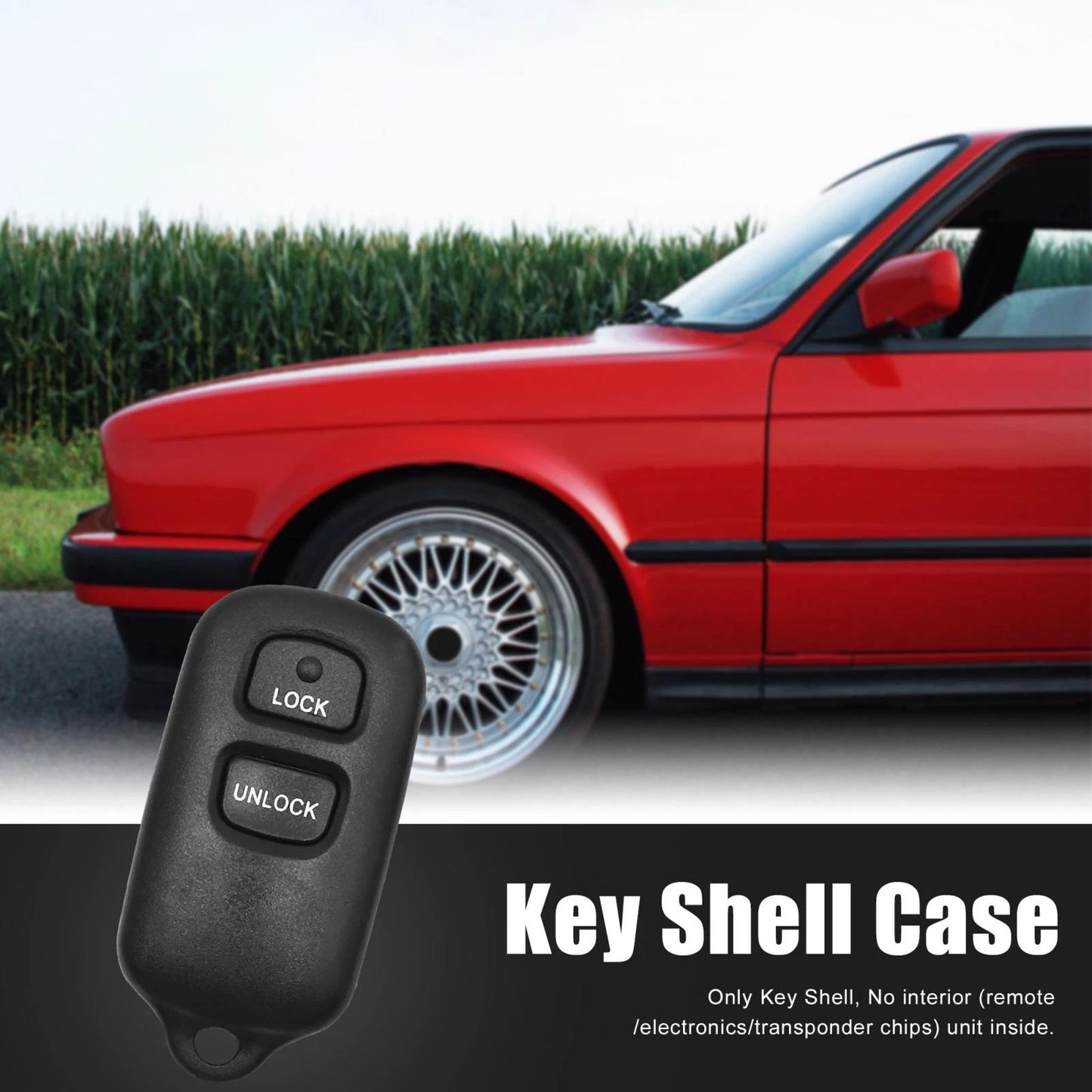 Car Key Shell Case 3-Button for Toyota Camry Corolla Sienna Solara