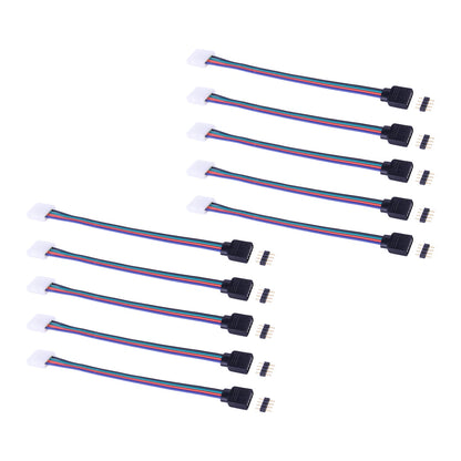 10 x 4-Pin Male Female Connectors for 3528 5050 RGB LED Strip Light