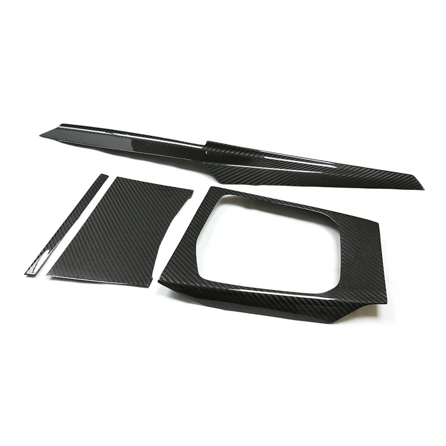 Gloss Carbon Fiber Gear Shift Panel Cover for BMW 3 4 Series (2019-2023)