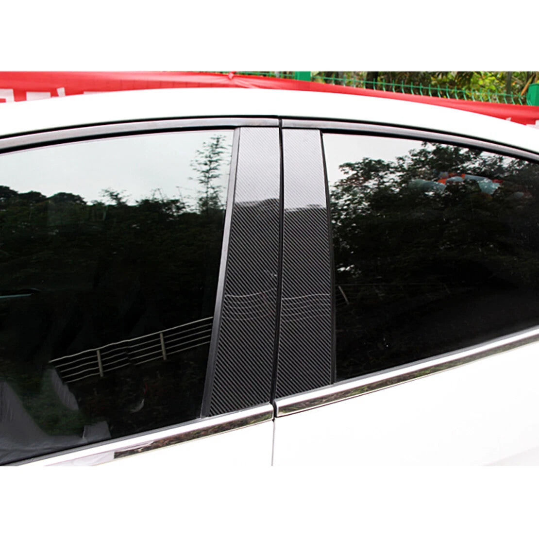 Carbon Fiber Window B Pillar Post Covers for Honda Civic (2006-2011)