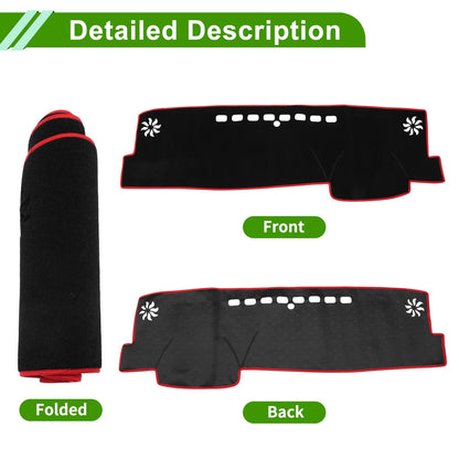 Dashboard Cover Black Red for Toyota Camry XV70 (2018-2023) 1 x Pc