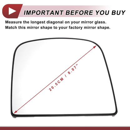 Non-Heated Right Passenger Side Upper Mirror Glass Replacement for Chevrolet