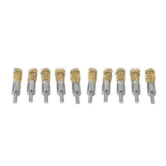 16mm Wire Wheel Brush Cup - 5 x Copper Plated Crimped Steel for Various Models