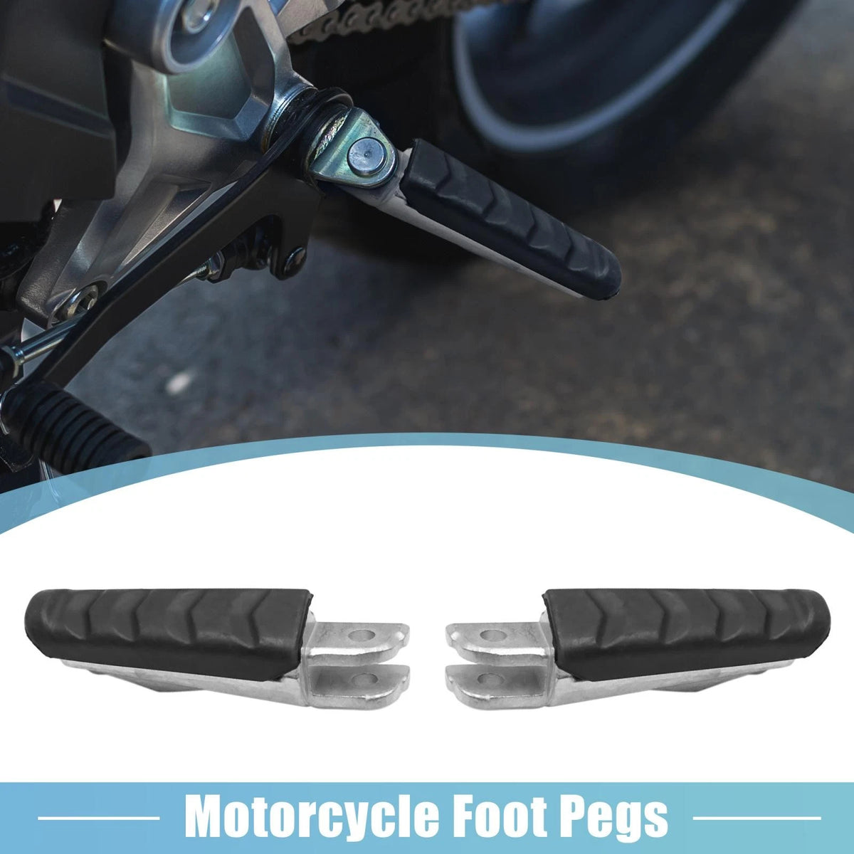 1 Pair 8mm Aluminum Aolly Footrest Footpeg for BMW Black