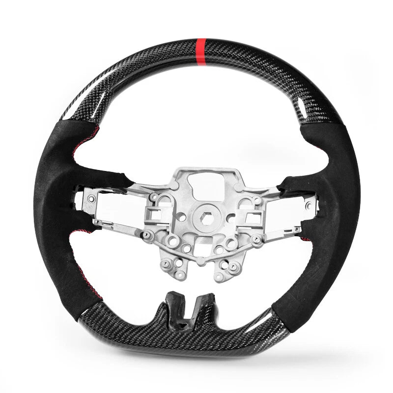 Steering Wheel Carbon Fiber Suede for Ford Mustang EcoBoost 15-17