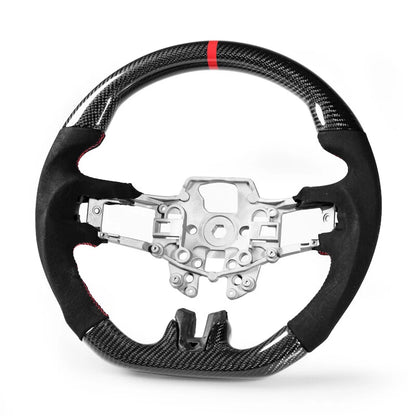 Steering Wheel Carbon Fiber Suede for Ford Mustang EcoBoost 15-17