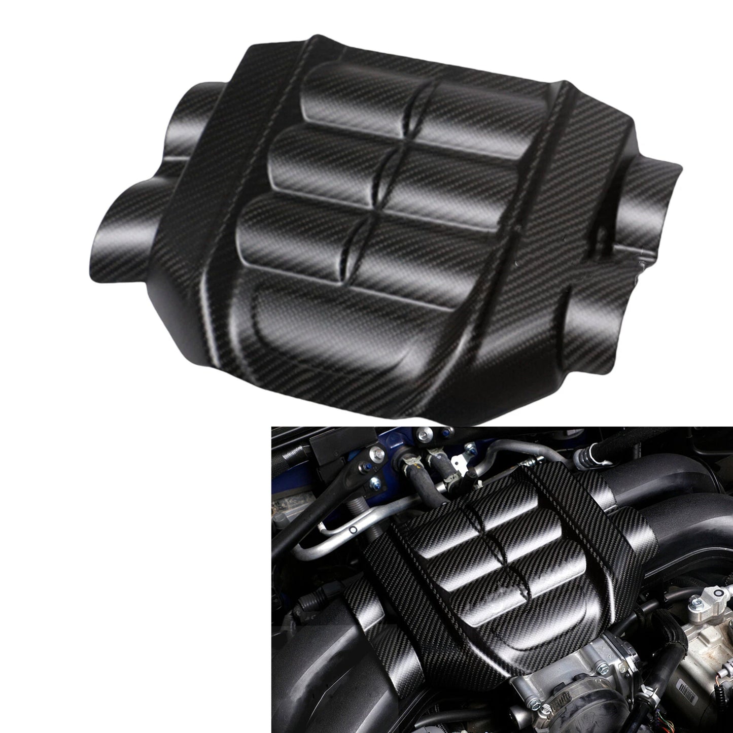 1x Matte Carbon Fiber Engine Cover for Subaru BRZ, Toyota GR86 (2022-2024)