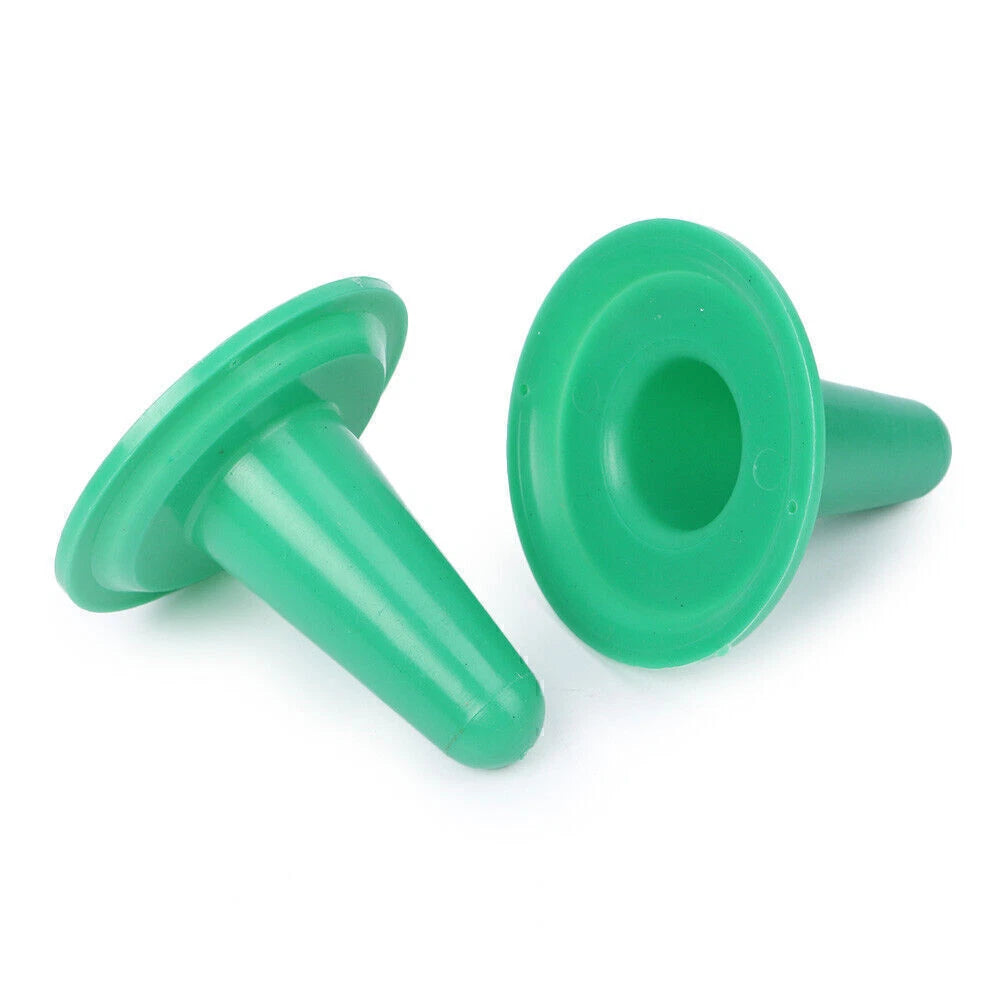 2 x Green Plastic Inflation Plug Shells for Cow Goat Sheep Ewe Milker