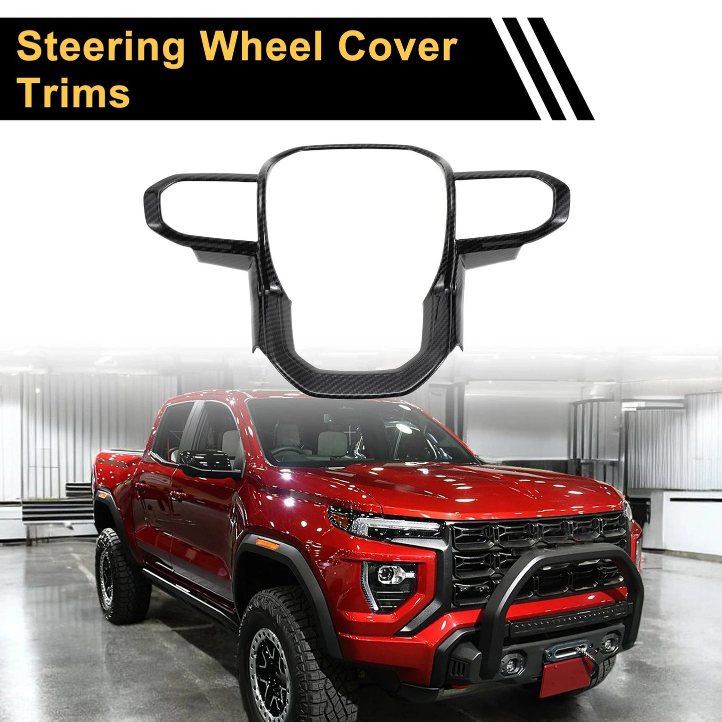 Steering Wheel Cover Trims Carbon Fiber for Chevy Colorado (2023-2024)