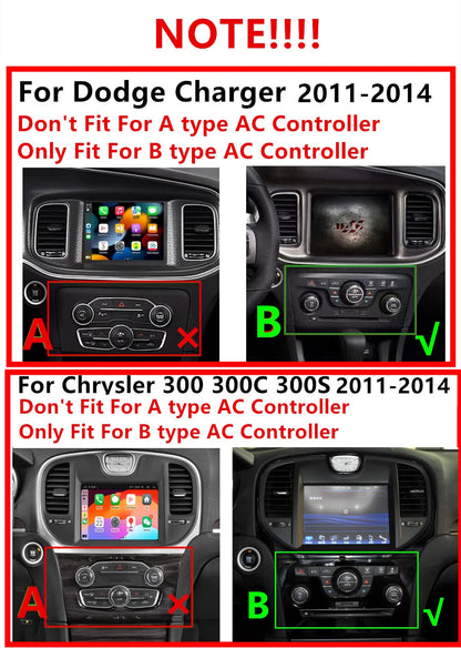 8.4" Stereo Radio GPS Navigation for Chrysler 300 300C 300S Dodge Charger (2015-2023)