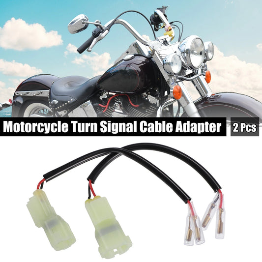 Motorcycle Turn Signal Cable Adapters 2pcs for Honda