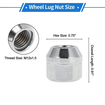 5 Pcs M12x1.5 Wheel Lug Nuts for Buick Allure (2005–2008)