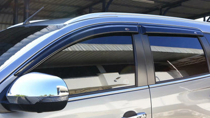 Black Door Window Visor Guard for Mitsubishi Pajero Montero Sport (2019-2020)
