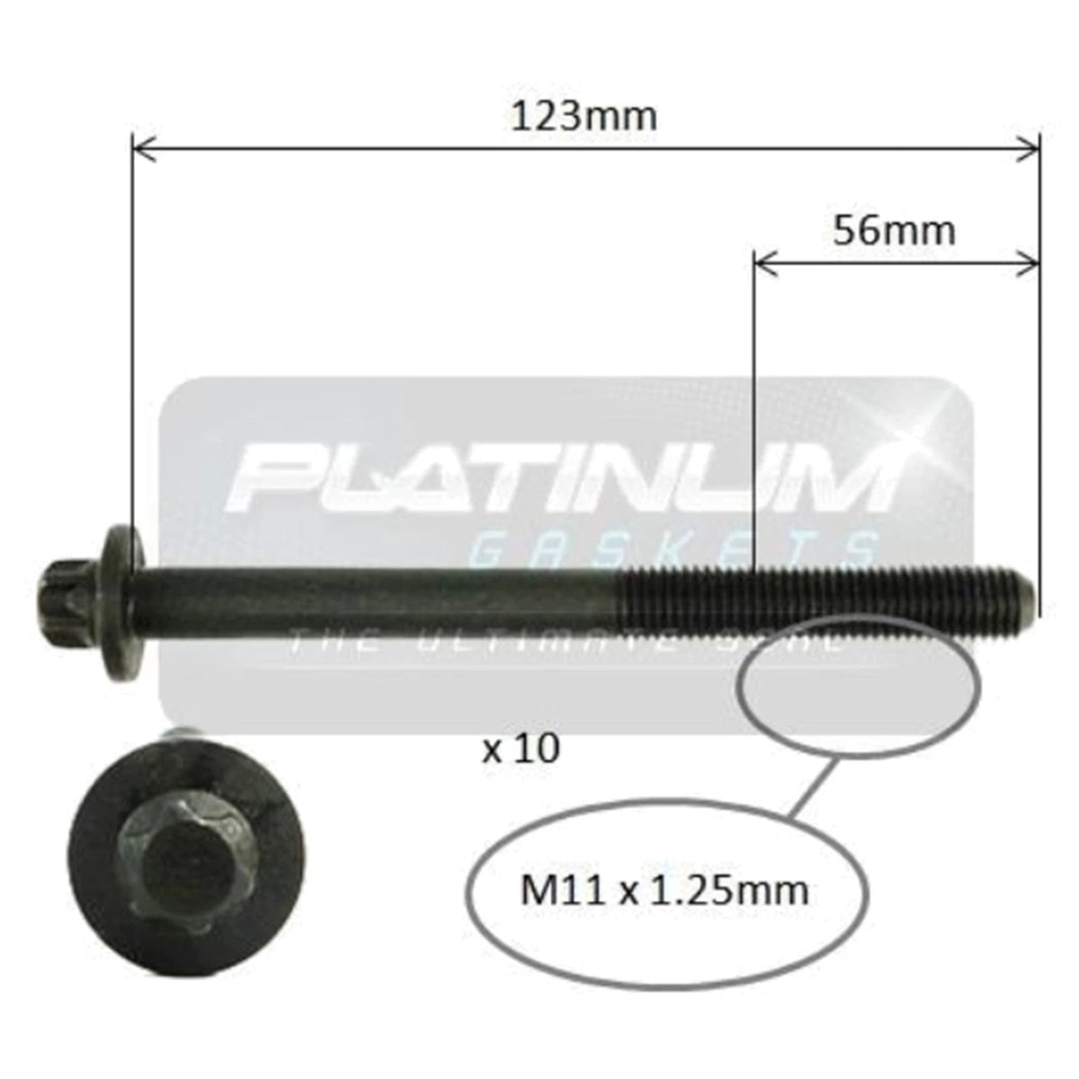 Engine Head Bolt Set for Nissan Qashqai J11 2014-2020 (2014-2020)