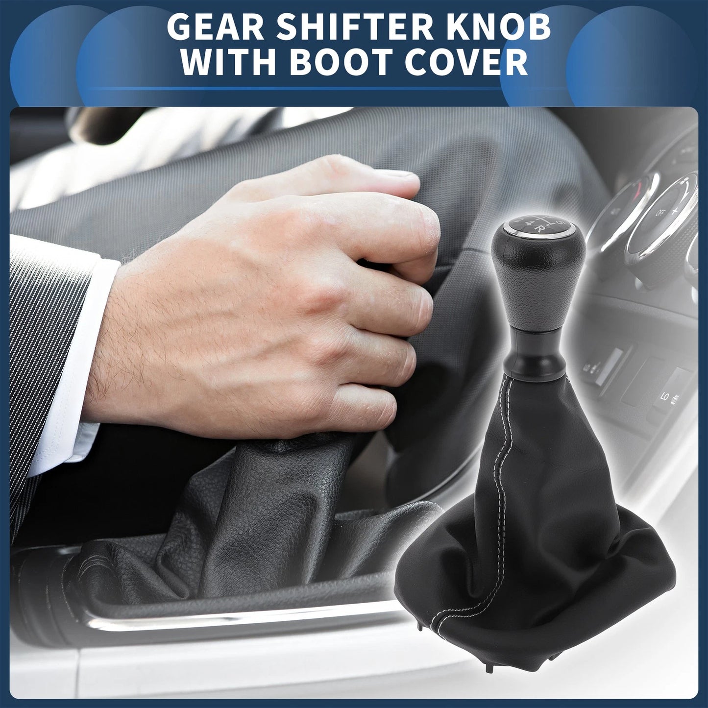 5 Speed Gear Shifter Knob & Cover for Peugeot 206 (2005-2008)