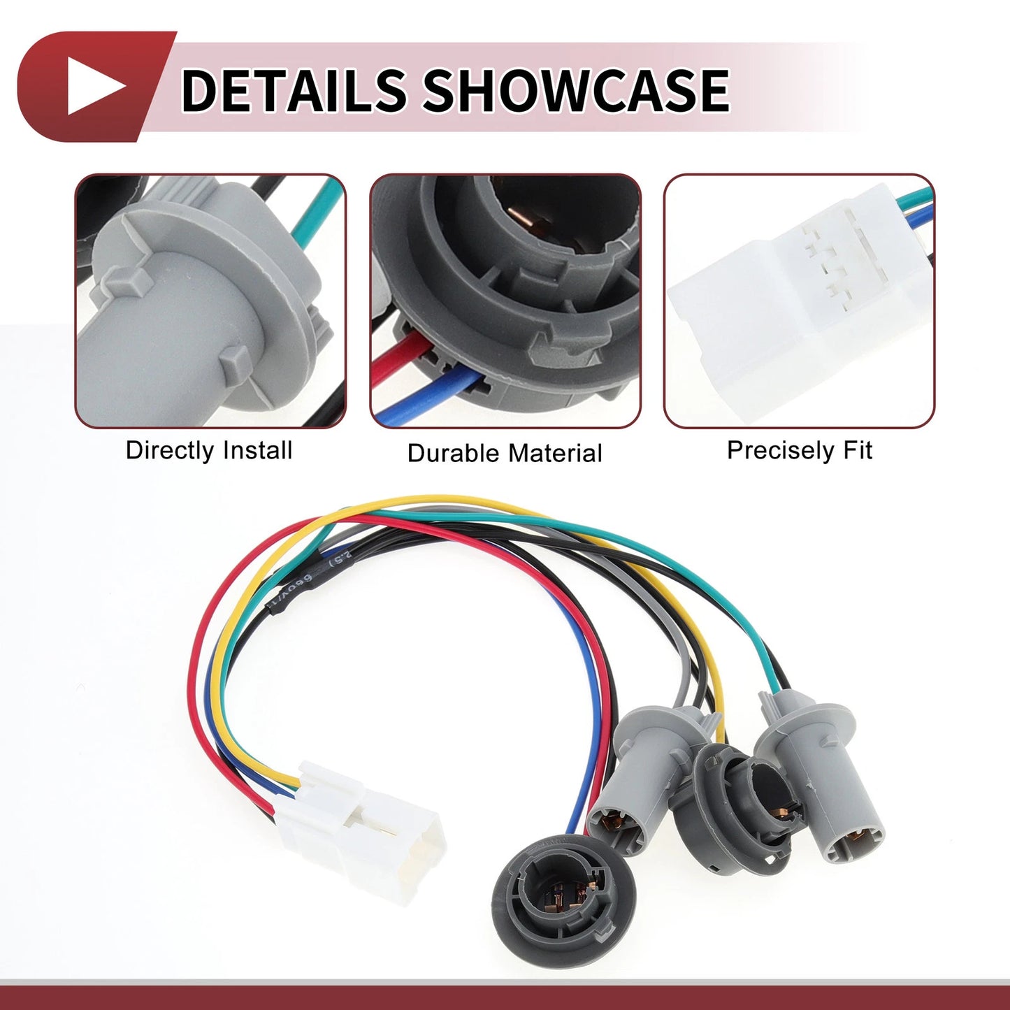 Rear Tail Light Bulb Socket Harness for Kia Spectra SX (2007-2009)