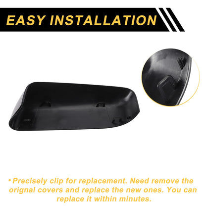 Gloss Black Left Right Rearview Mirror Covers for Ford F-150 (2009-2014)