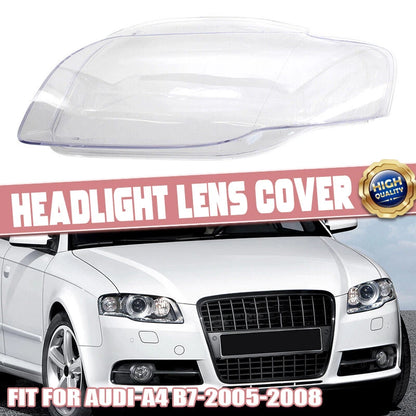 Transparent Headlight Lens Cover for Audi A4 B7 S4 2005-2008