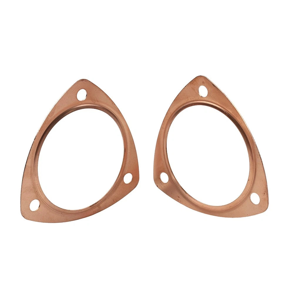 2 x 3.5" Copper Header Pipe Collector Flange Gaskets for Chevy SBC BBC