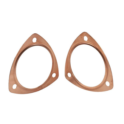 2 x 3.5" Copper Header Pipe Collector Flange Gaskets for Chevy SBC BBC