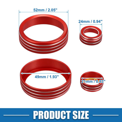 AC Audio Volume Knob Cover Set for Subaru BRZ GR86 2022 Red