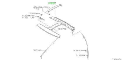 Roof Hook Center Finisher for NISSAN FAIRLADY Z32 300ZX (1990–1996)