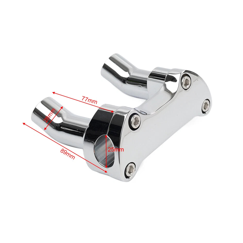 3.5" Chrome Handlebar Risers Clamp for Harley Dyna Softail Sportster
