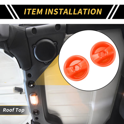 Roof Top Mounting Knob Screw Cover for Jeep Wrangler JK (2007-2017) - Orange