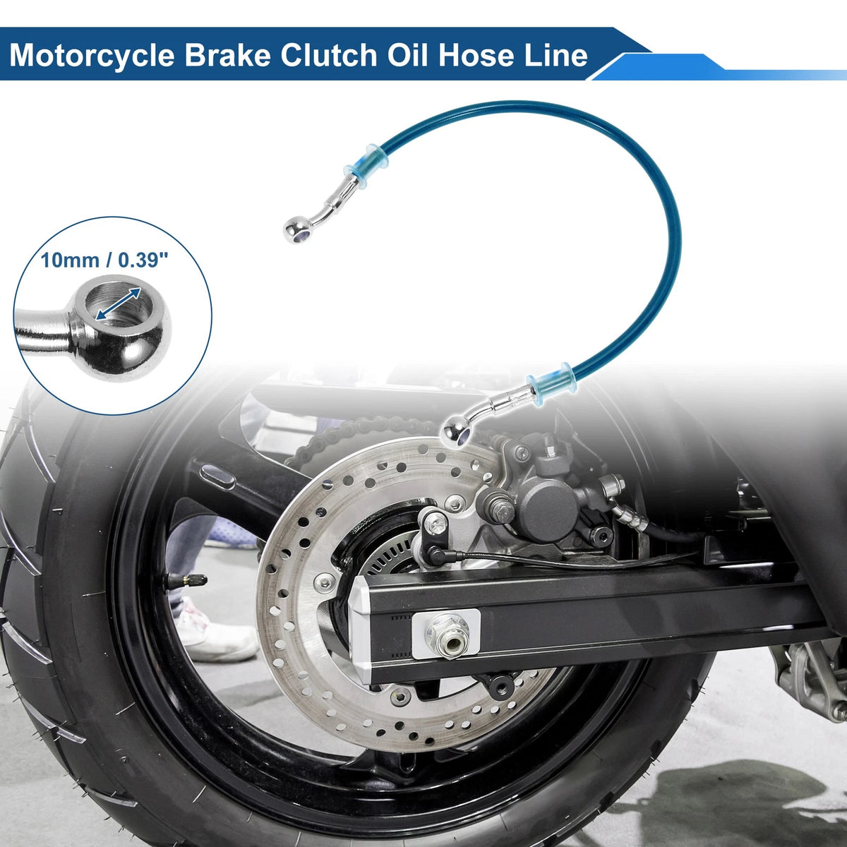 50cm Motorcycle Brake Clutch Oil Hose Line Blue