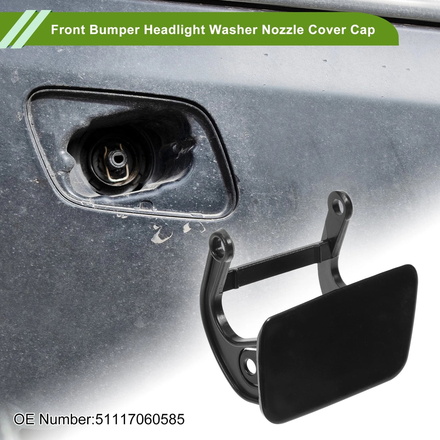 Front Left Washer Nozzle Cover for BMW 525i (2004-2007) Unpainted