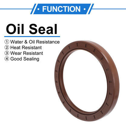 Oil Seal 95x120x13mm Brown 2 x Seal Ring Rotary Shaft Seal FKM Rubber