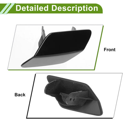Front Left Washer Nozzle Cover for BMW 320i (2013-2018) - Black Cap