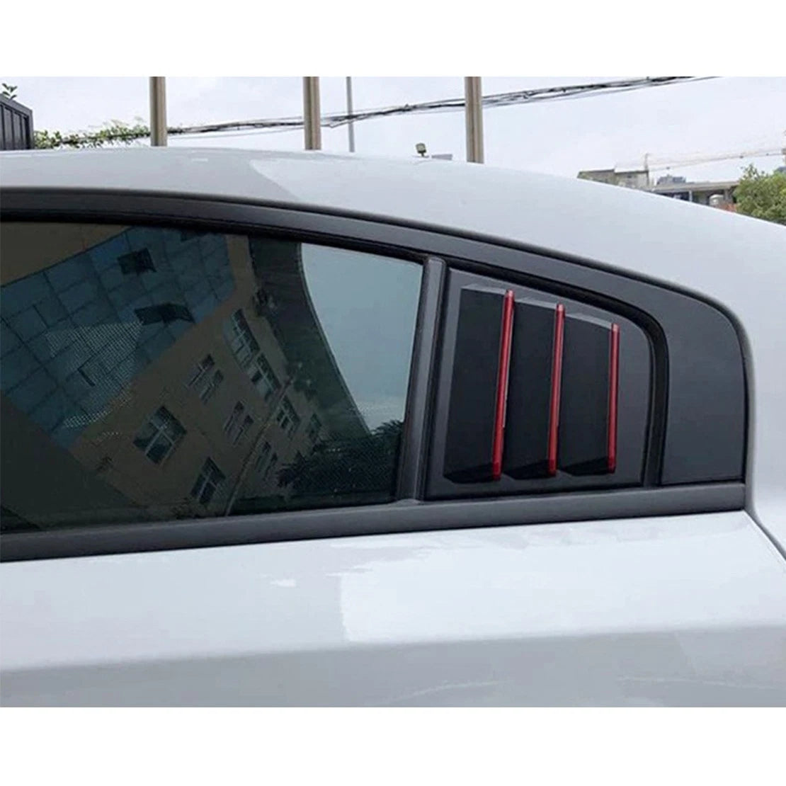 2 x Car Rear Window Louvers for Dodge Charger (2011-2023)