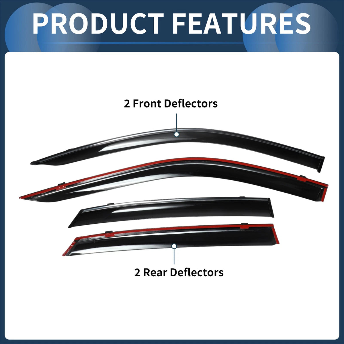 Window Deflectors 1 Set for Honda Civic Sedan (2022)