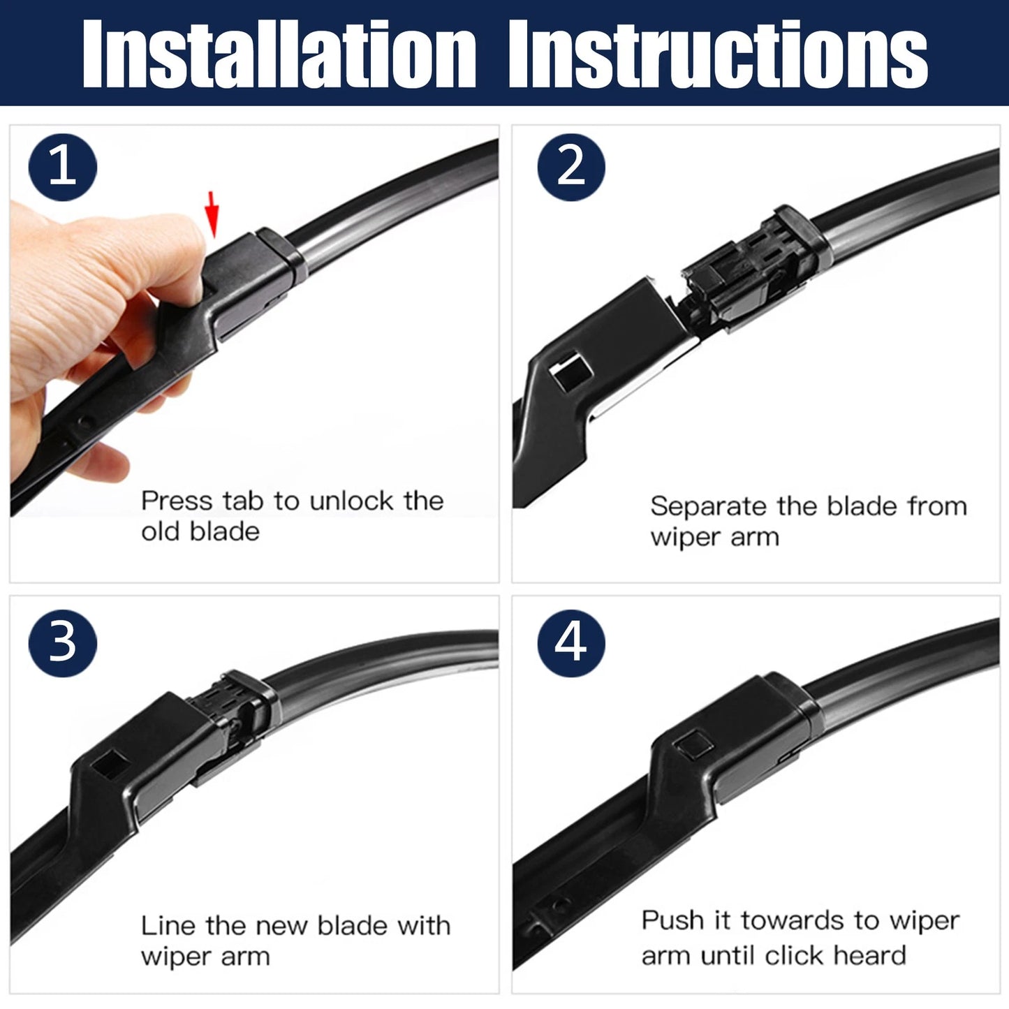 26" 16" Front Windshield Wiper Blades for Citroen C3 III (2009-2016)
