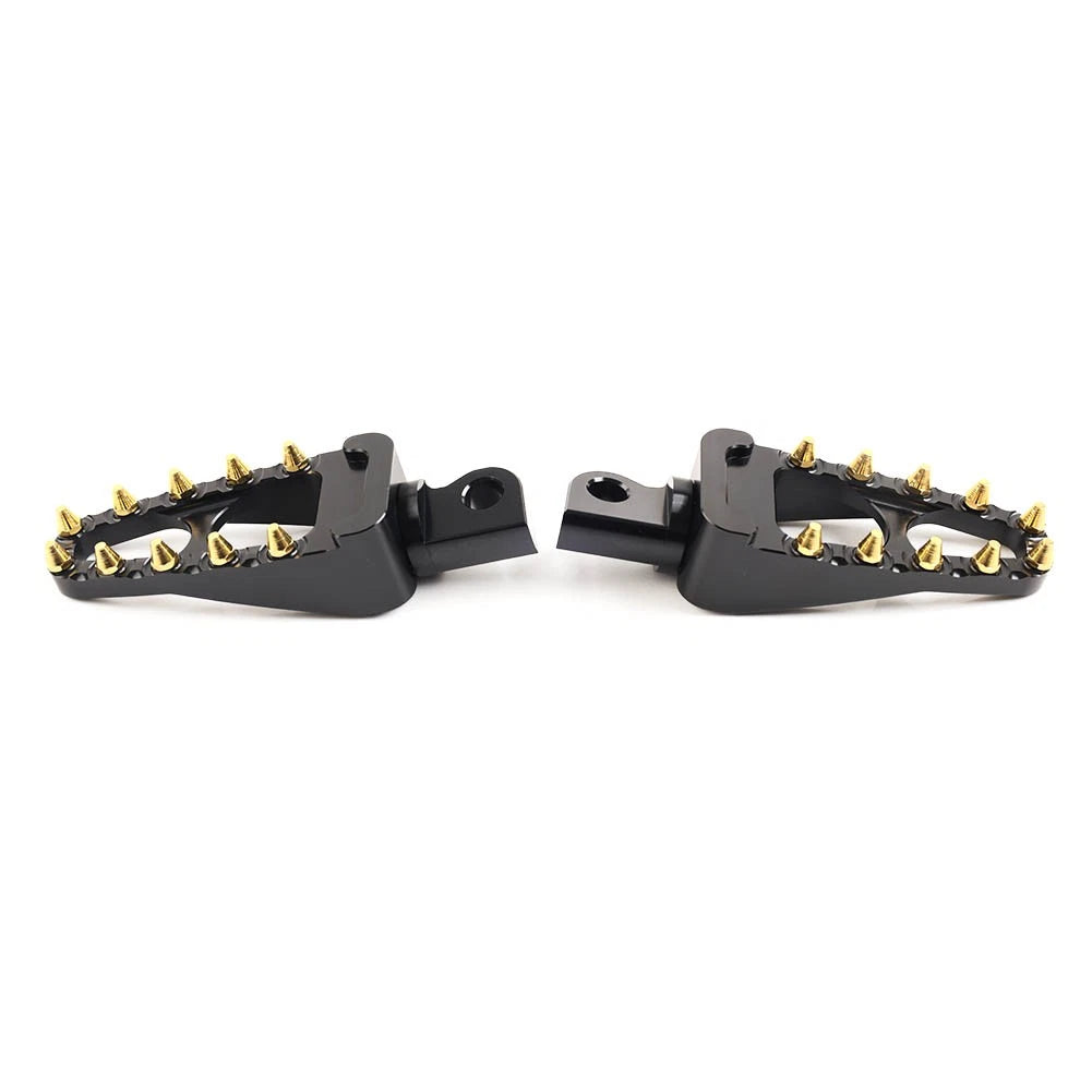Black Gold Male Mount Foot Pegs for Harley Touring Sportster Dyna