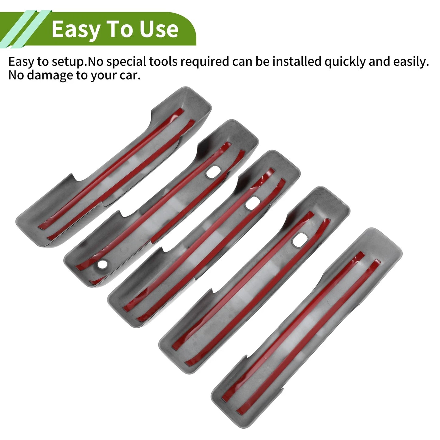 Carbon Fiber Black ABS Exterior Door Handle Cover Trim for Ford Bronco (2021-2025)