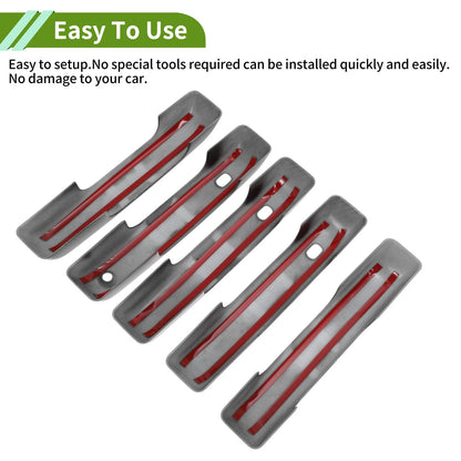 Carbon Fiber Black ABS Exterior Door Handle Cover Trim for Ford Bronco (2021-2025)