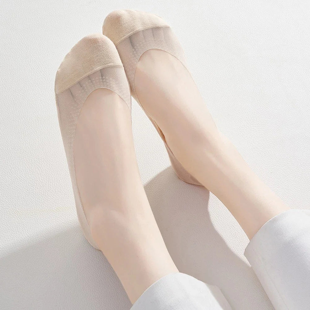 Casual Wear Anti-Slip Socks Seamless Toe All-Day Comfort Double-Layer Cuff
